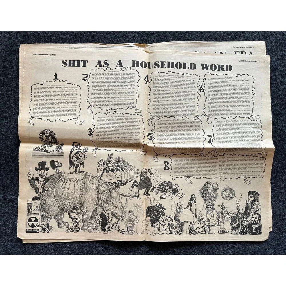 1970s Berkeley Bark CounterCulture, Black Panther Party, Underground Newspaper,